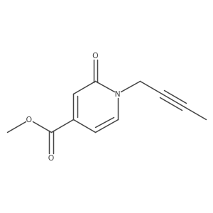 Methyl 1-(but-2-yn-1-yl)-2-oxo-1,2-dihydropyridine-4-carboxylate结构式