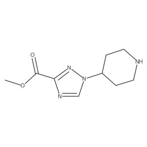 methyl 1-(piperidin-4-yl)-1H-1,2,4-triazole-3-carboxylate结构式
