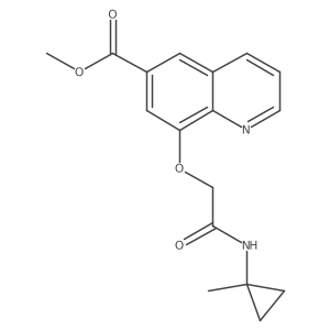Methyl 8-[2-[(1-methylcyclopropyl)amino]-2-oxoethoxy]-6-quinolinecarboxylate Structure