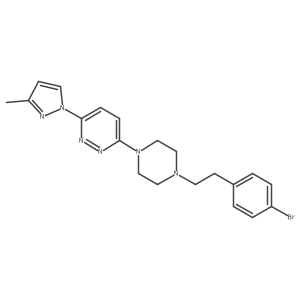 3-{4-[2-(4-bromophenyl)ethyl]piperazin-1-yl}-6-(3-methyl-1H-pyrazol-1-yl)pyridazine结构式