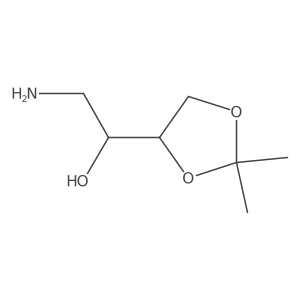 (1R)-2-amino-1-(2,2-dimethyl-1,3-dioxolan-4-yl)ethan-1-ol结构式