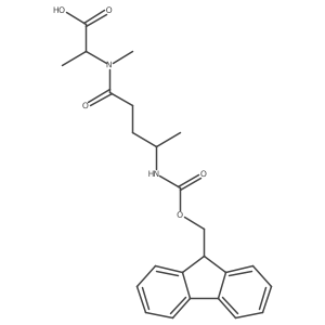 (2S)-2-[4-({[(9H-fluoren-9-yl)methoxy]carbonyl}amino)-N-methylpentanamido]propanoic acid Structure