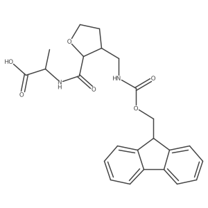 (2R)-2-({3-[({[(9H-fluoren-9-yl)methoxy]carbonyl}amino)methyl]oxolan-2-yl}formamido)propanoic acid结构式