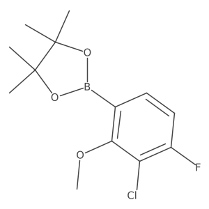 2-(3-Chloro-4-fluoro-2-methoxyphenyl)-4,4,5,5-tetramethyl-1,3,2-dioxaborolane Structure