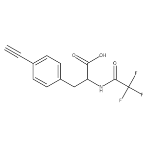 (2S)-3-(4-ethynylphenyl)-2-(2,2,2-trifluoroacetamido)propanoic acid结构式