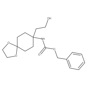 benzyl N-[8-(2-hydroxyethyl)-1,4-dioxaspiro[4.5]decan-8-yl]carbamate Structure