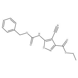 Ethyl 5-{[(benzyloxy)carbonyl]amino}-4-cyano-1,2-oxazole-3-carboxylate结构式