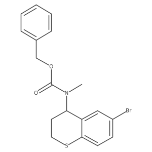 benzyl N-(6-bromo-3,4-dihydro-2H-1-benzothiopyran-4-yl)-N-methylcarbamate结构式