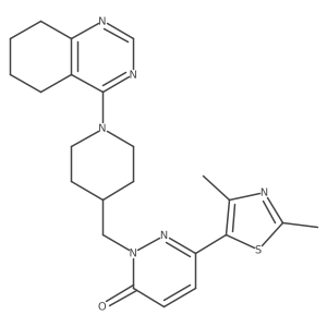 6-(2,4-Dimethyl-1,3-thiazol-5-yl)-2-{[1-(5,6,7,8-tetrahydroquinazolin-4-yl)piperidin-4-yl]methyl}-2,3-dihydropyridazin-3-one Structure