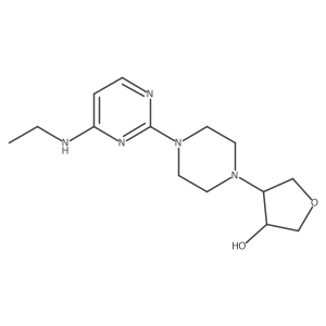 4-{4-[4-(Ethylamino)pyrimidin-2-yl]piperazin-1-yl}oxolan-3-ol结构式