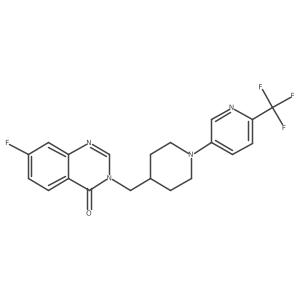 7-Fluoro-3-({1-[6-(trifluoromethyl)pyridin-3-yl]piperidin-4-yl}methyl)-3,4-dihydroquinazolin-4-one Structure
