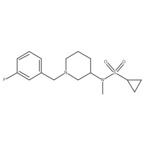 N-{1-[(3-fluorophenyl)methyl]piperidin-3-yl}-N-methylcyclopropanesulfonamide Structure