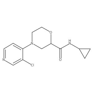4-(3-chloropyridin-4-yl)-N-cyclopropylmorpholine-2-carboxamide结构式