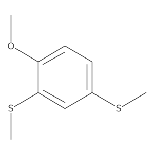 (4-Methoxy-1,3-phenylene)bis(methylsulfane)结构式