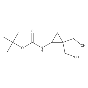 tert-butyl N-[2,2-bis(hydroxymethyl)cyclopropyl]carbamate结构式