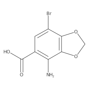 4-Amino-7-bromo-1,3-benzodioxole-5-carboxylic acid结构式