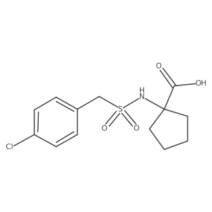 1-[[[(4-Chlorophenyl)methyl]sulfonyl]amino]cyclopentanecarboxylic acid结构式