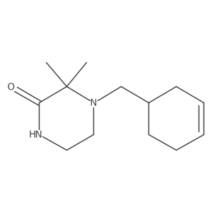 4-(3-Cyclohexen-1-ylmethyl)-3,3-dimethyl-2-piperazinone Structure