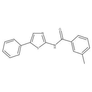 3-methyl-N-(5-phenyl-thiazol-2-yl)-benzamide结构式