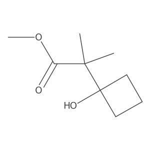 Methyl 2-(1-hydroxycyclobutyl)-2-methylpropanoate结构式