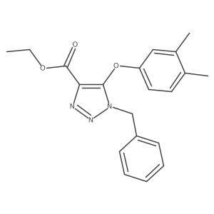 ethyl 1-benzyl-5-(3,4-dimethylphenoxy)-1H-1,2,3-triazole-4-carboxylate结构式