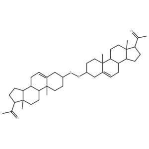 Pregn-5-en-20-one, 3I(2),3a(2)I(2)-dithiodi- Structure