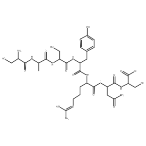 L-Seryl-L-alanyl-L-seryl-L-tyrosyl-N~5~-(diaminomethylidene)-L-ornithyl-L-asparaginyl-L-serine结构式