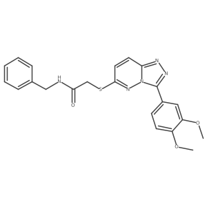 N-benzyl-2-((3-(3,4-dimethoxyphenyl)-[1,2,4]triazolo[4,3-b]pyridazin-6-yl)thio)acetamide Structure
