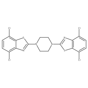 1,4-Bis(4,7-dichlorobenzo[d]thiazol-2-yl)piperazine结构式