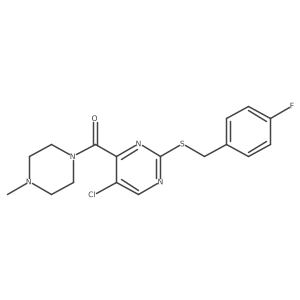 5-Chloro-2-[(4-fluorobenzyl)thio]-4-[(4-methylpiperazin-1-yl)carbonyl]pyrimidine Structure