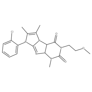 6-(2-Chlorophenyl)-2-(2-methoxyethyl)-4,7,8-trimethyl-4a,9a-dihydropurino[7,8-a]imidazole-1,3-dione Structure