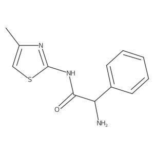 2-Amino-N-(4-methylthiazol-2-yl)-2-phenylacetamide结构式
