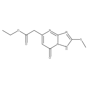 Ethyl [2-(methylthio)-7-oxo-4,7-dihydro[1,2,4]triazolo[1,5-a]pyrimidin-5-yl]acetate Structure