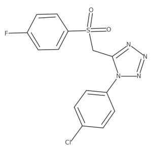 1-(4-chlorophenyl)-5-{[(4-fluorophenyl)sulfonyl]methyl}-1H-tetrazole Structure