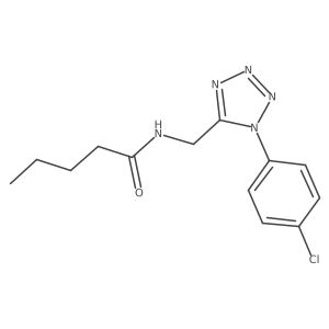 N-((1-(4-chlorophenyl)-1H-tetrazol-5-yl)methyl)pentanamide结构式