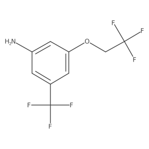 3-(2,2,2-Trifluoroethoxy)-5-(trifluoromethyl)aniline结构式