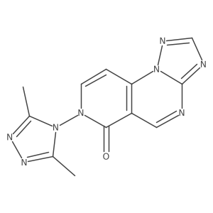 7-(3,5-dimethyl-4H-1,2,4-triazol-4-yl)pyrido[3,4-e][1,2,4]triazolo[1,5-a]pyrimidin-6(7H)-one结构式
