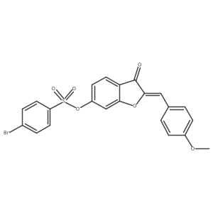 (2Z)-2-(4-methoxybenzylidene)-3-oxo-2,3-dihydro-1-benzofuran-6-yl 4-bromobenzenesulfonate结构式