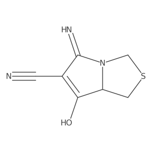 5-amino-7-oxo-1H,3H,7H,7aH-pyrrolo[1,2-c][1,3]thiazole-6-carbonitrile结构式
