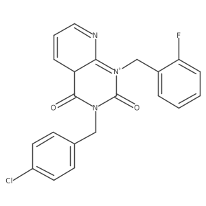 3-[(4-chlorophenyl)methyl]-1-[(2-fluorophenyl)methyl]-4aH-pyrido[2,3-d]pyrimidin-1-ium-2,4-dione Structure