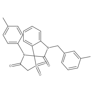 1-(3-Methylbenzyl)-3'-(p-tolyl)spiro[indoline-3,2'-thiazolidine]-2,4'-dione 1',1'-dioxide Structure
