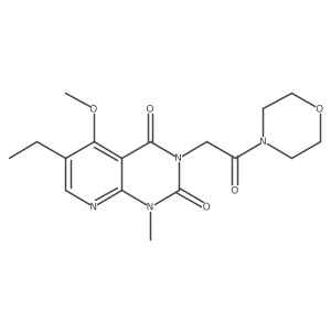 6-ethyl-5-methoxy-1-methyl-3-(2-morpholino-2-oxoethyl)pyrido[2,3-d]pyrimidine-2,4(1H,3H)-dione结构式