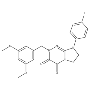 2-(3,5-dimethoxybenzyl)-8-(4-fluorophenyl)-7,8-dihydroimidazo[2,1-c][1,2,4]triazine-3,4(2H,6H)-dione Structure