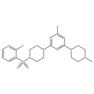 2-[4-(2-Fluorobenzenesulfonyl)piperazin-1-yl]-4-methyl-6-(4-methylpiperazin-1-yl)pyrimidine Structure