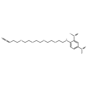 14-Azido-N-(2,4-dinitrophenyl)-3,6,9,12-tetraoxatetradecan-1-amine结构式