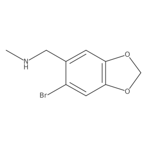 1-(6-Bromobenzo[d][1,3]dioxol-5-yl)-N-methylmethanamine结构式