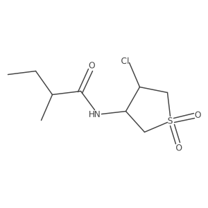 N-(4-chloro-1,1-dioxidotetrahydrothiophen-3-yl)-2-methylbutanamide结构式