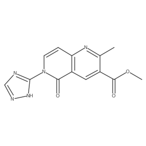 methyl 2-methyl-5-oxo-6-(4H-1,2,4-triazol-3-yl)-5,6-dihydro-1,6-naphthyridine-3-carboxylate Structure
