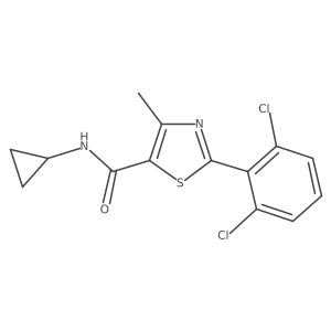 N-cyclopropyl-2-(2,6-dichlorophenyl)-4-methyl-1,3-thiazole-5-carboxamide Structure