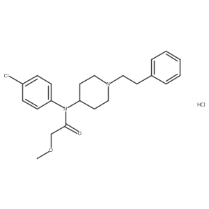 N-(4-chlorophenyl)-2-methoxy-N-[1-(2-phenylethyl)-4-piperidinyl]-acetamide,monohydrochloride Structure